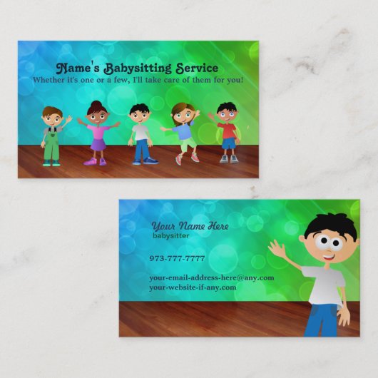 Babysitter Visitekaartjes (Voorkant / Achterkant)