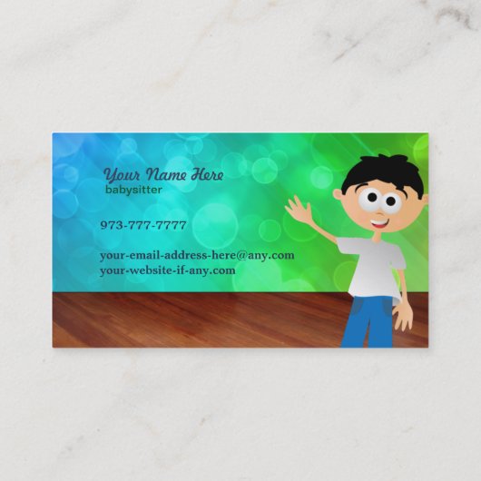 Babysitter Visitekaartjes (Achterkant)