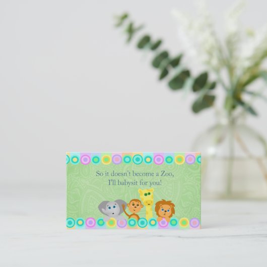 Babysitter Visitekaartjes (Staand voorkant)