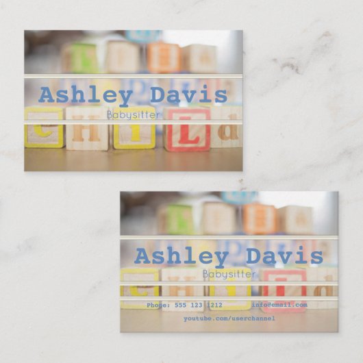 Babysitter visitekaartjes (Voorkant / Achterkant)