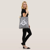 Babysitter Waardering Gemarmerd Zilver Bedankt Tote Bag (Op model)