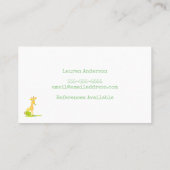 Babysitter Waterverf Giraffe Kinderverzorger Visitekaartje (Achterkant)