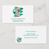 Babysitter Waterverf Koala Childcare Provider Visitekaartje (Voorkant / Achterkant)