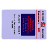 Babysitter / zorgverlener Noodcontact Magneet (Horizontaal)