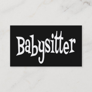 Babysitter Zwart-wit Visitekaartje