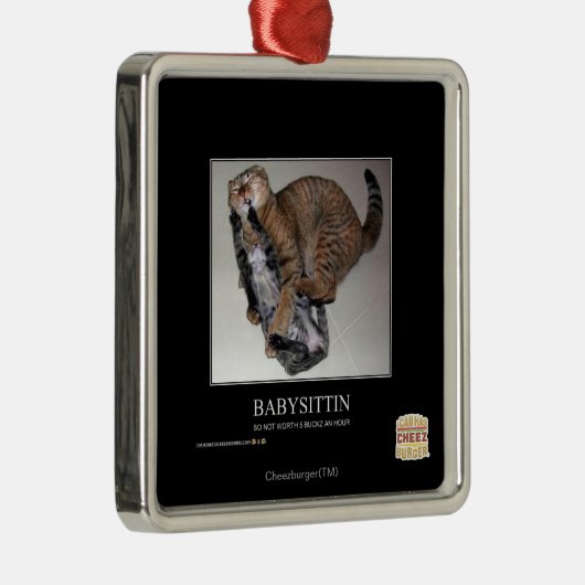 Babysittin Metalen Ornament (Rechts)