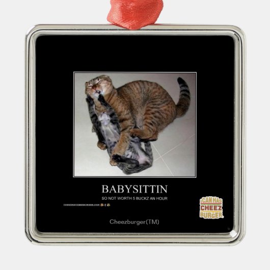 Babysittin Metalen Ornament (Voorkant)
