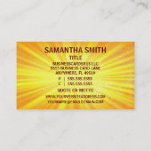 Babysitting Sunshine Visitekaartje (Achterkant)