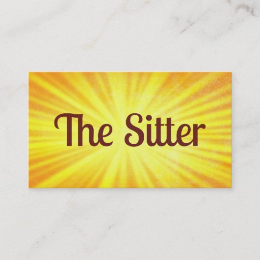 Babysitting Sunshine Visitekaartje (Voorkant)