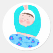 Babysleeping Ronde Sticker (Voorkant)