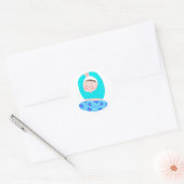 Babysleeping Ronde Sticker (Envelop)