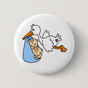 BABYSTORKTWINS RONDE BUTTON 5,7 CM