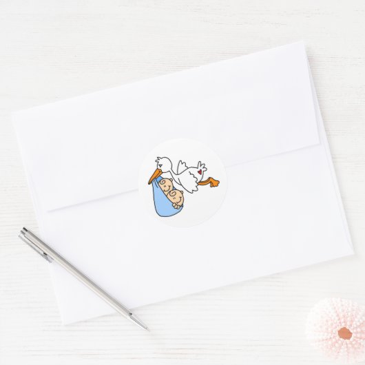 BABYSTORKTWINS RONDE STICKER (Envelop)