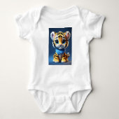 Babysuit met schattige 🐯 romper (Voorkant)