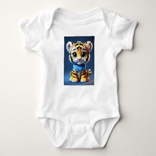 Babysuit met schattige 🐯 romper (Voorkant)
