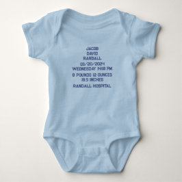 Babytrui met aangepaste naam en geboortegegevens  romper
