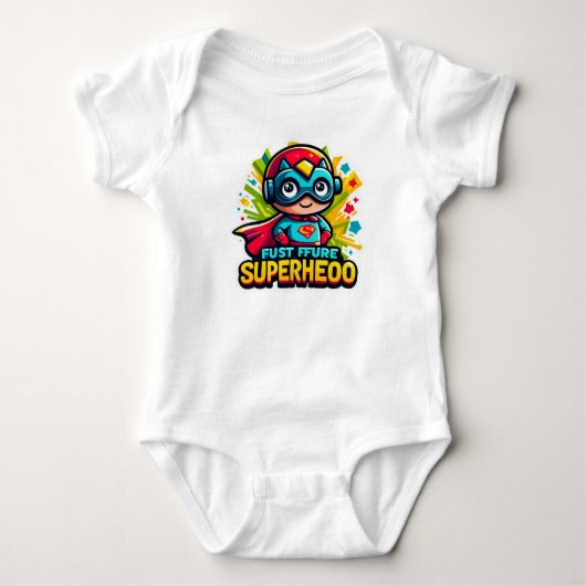 Babytrui Toekomstige Superheld Jersey Romper (Voorkant)
