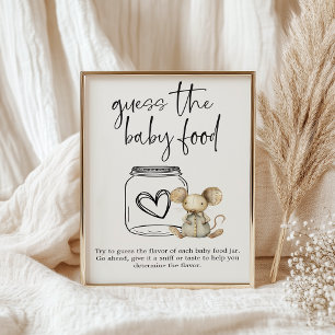 Babyvoedsel Raden op Babyborrel met Oude Knuffels Poster