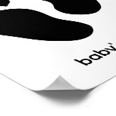 babyvoetafdruk met hartteken poster (Hoek)