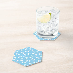 Babyvoetafdrukken, Babyvoet, Voetstappen, Blauw, J Kartonnen Onderzetters