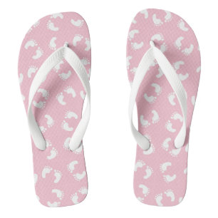 Babyvoetafdrukken, Babyvoet, Voetstappen, Roze Mei Teenslippers