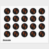 Babyvoetafdrukken Ronde Sticker (Vel)