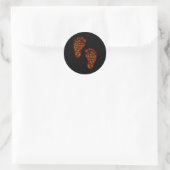 Babyvoetafdrukken Ronde Sticker (Tas)