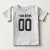Babyvoetbalshirt met eigen naam en nummer Bodywarm (Voorkant)