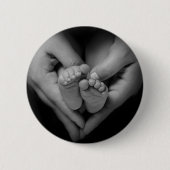 babyvoeten ronde button 5,7 cm (Voorkant)