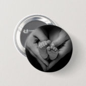 babyvoeten ronde button 5,7 cm (Voorkant /achterkant)