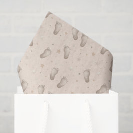 Babyvoetjes decoupagepapier, babyshower voor pasge tissuepapier