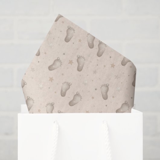 Babyvoetjes decoupagepapier, babyshower voor pasge tissuepapier (Cadeauzakje)