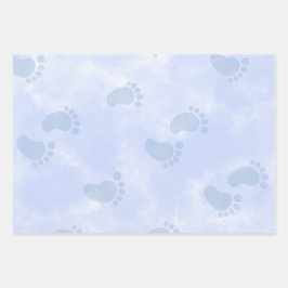 Babyvoetjes inpakpapier vel
