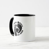 Babyvoetjes mok voor papa (Voorkant links)