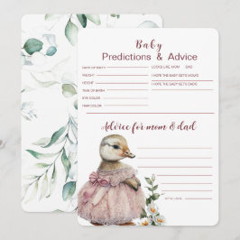 Babyvoorspellingen & Advieskaart | Baby Shower Spe Kaart