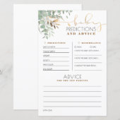 Babyvoorspellingen en -advies Baby Shower Kaart (Voorkant / Achterkant)