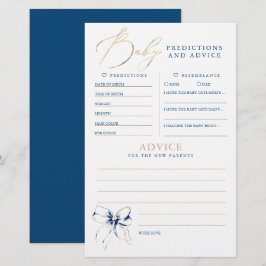Babyvoorspellingen en advies baby shower spel