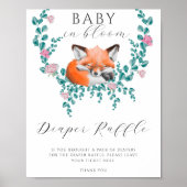 Babyvos in bloei - luierraffleposter poster (Voorkant)