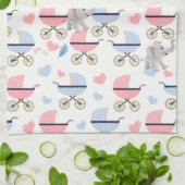 Babywagen Olifant Keuken Handdoek (Gevouwen)