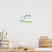 Babywas Baby Shower Welkom Bord Poster (Keuken)