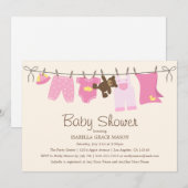 Babywasgoed | Roze/bruin Kaart (Voorkant / Achterkant)