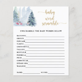 Babywoordenspel voor winter | Baby Shower Spel