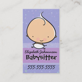 Babyzittend.Babysitter.Baby-zorg.Promotie Visitekaartje