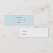 Babyzittend en kinderopvang -  mini visitekaartje (Voorkant / Achterkant)