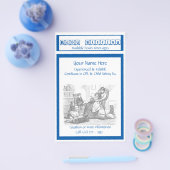 Babyzittend en kindzorgbrochure flyer (Enkel)