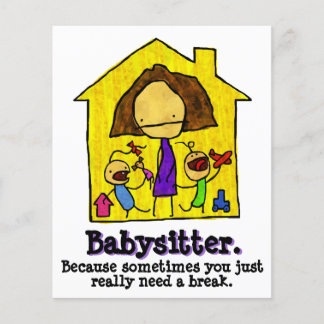Babyzittend. Kinderopvang. Dagelijkse zorg Flyer