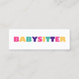 Babyzittend Mini Visitekaartje