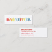 Babyzittend Mini Visitekaartje (Voorkant / Achterkant)