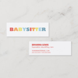 Babyzittend Mini Visitekaartje