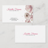 Babyzittend Modern Pink Girly Waterverf Floral Visitekaartje (Voorkant / Achterkant)